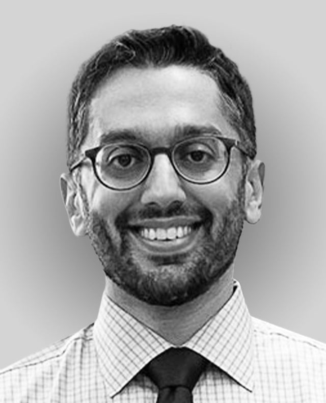 Black and white headshot of Dr. Alok Tewari