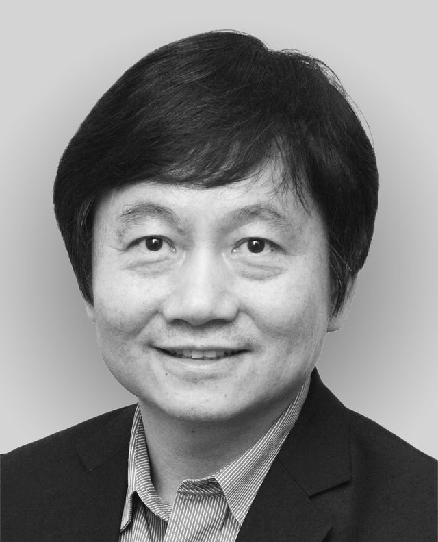 Black and white headshot of Dr. Haifan Lin